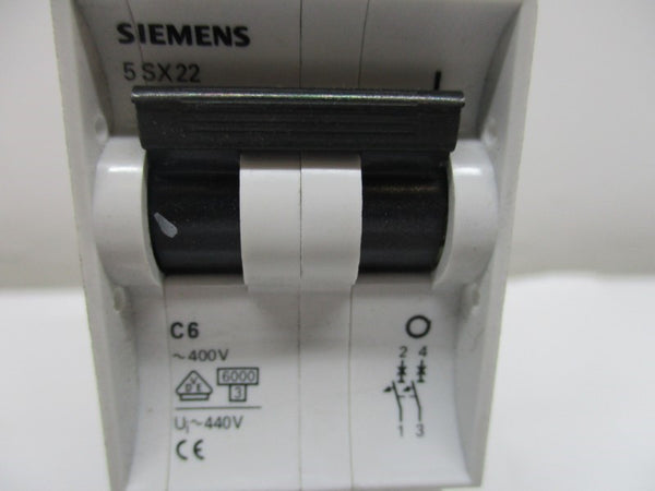 SIEMENS 5SX2-206-7 CIRCUIT BREAKER 6A 480VAC  NSNP