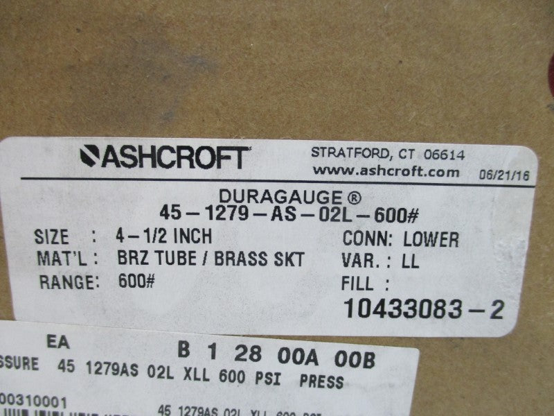 ASHCROFT 45-1279-AS-02L-600#  NSMP