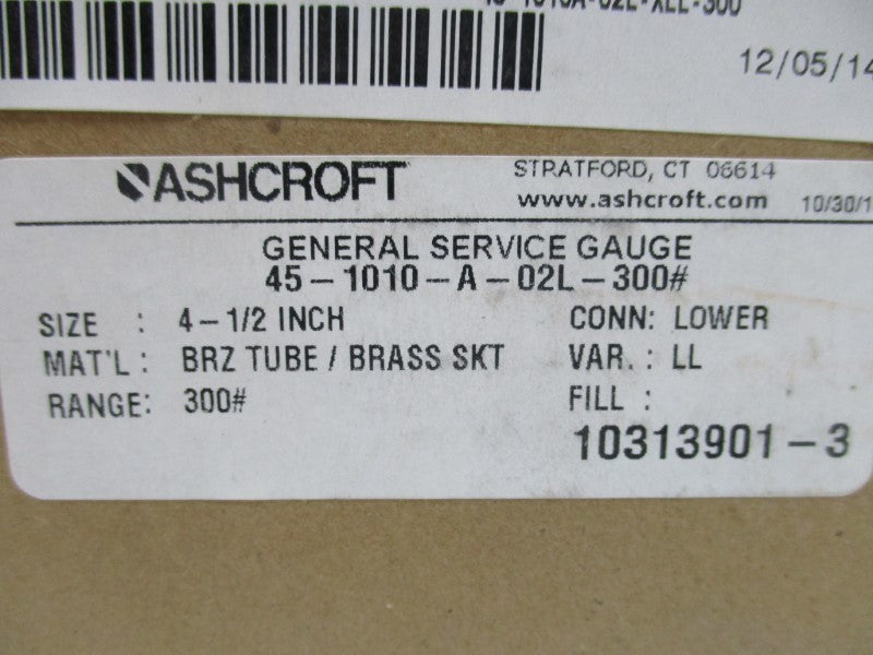 ASHCROFT 45-1010-A-02L-300#  NSMP