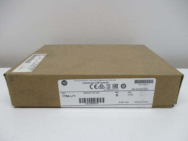 ALLEN BRADLEY 1756-L71 SER. B F/W 1.010 DATE: 2017  NSFS