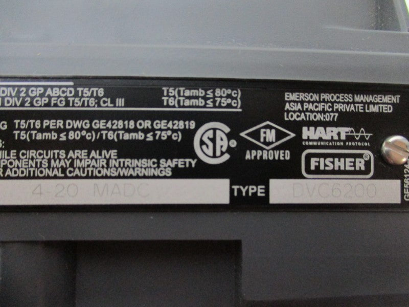 FISHER DVC6200 30VDC 145PSI NSNP