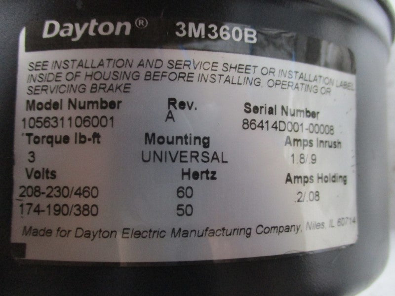 DAYTON 3M360B (AS PICTURED) UNMP