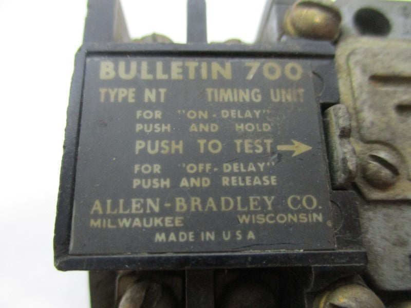 ALLEN BRADLEY 700-NM400A1 CONTROL RELAY SER. D UNMP