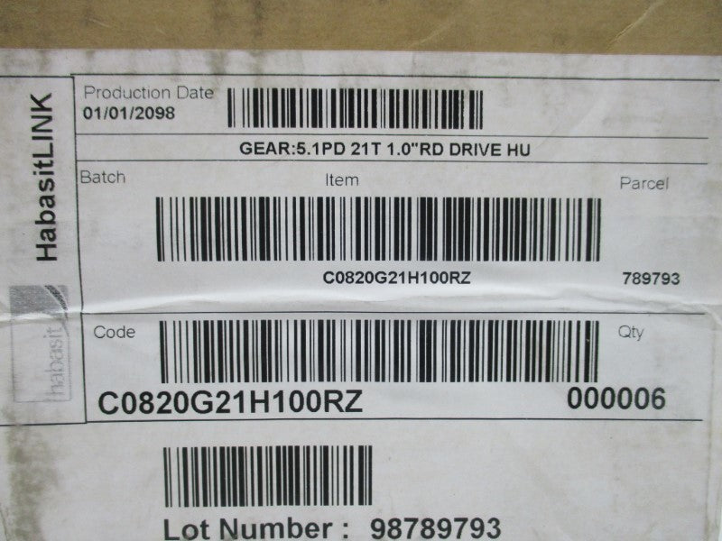 HABASIT C0820G21H100RZ NSFS