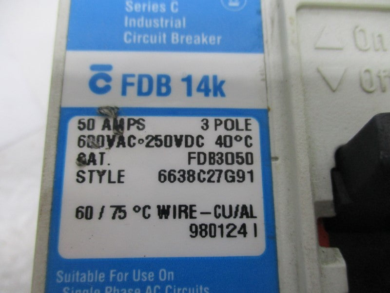 CUTLER HAMMER FDB3050 50A 600V UNMP