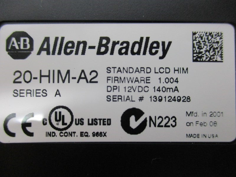 ALLEN BRADLEY 20-HIM-A2 SER. A F/W 1.004 NSNP