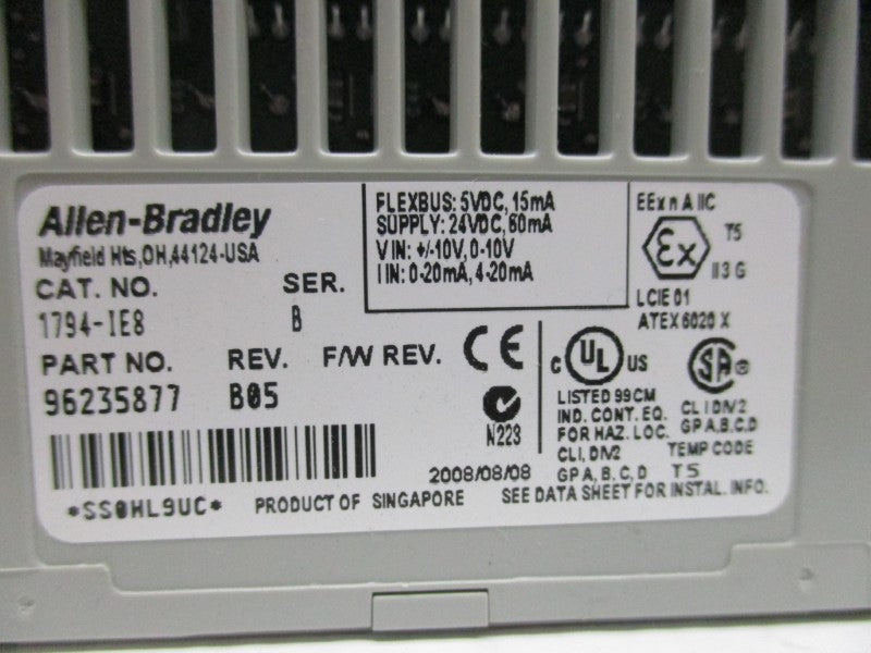 ALLEN BRADLEY 1794-IE8 SER. B NSMP