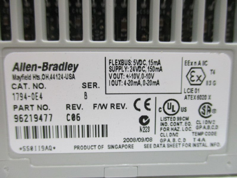 ALLEN BRADLEY 1794-OE4 SER. B 24VDC NSMP