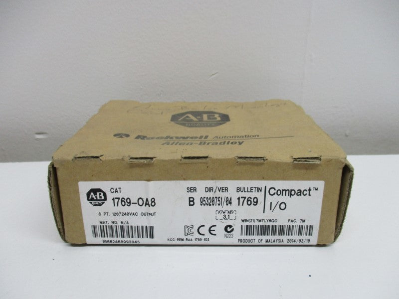 ALLEN BRADLEY 1769-OA8 SER. B F/W 3.1 DATE: 2014 NSFS