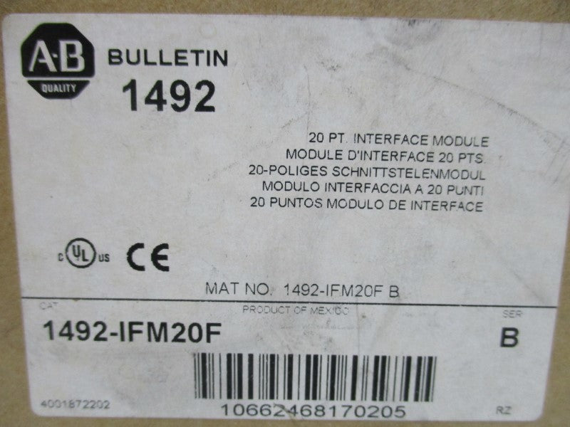 ALLEN BRADLEY 1492-IFM20F SER. B (BR/WH) NSMP