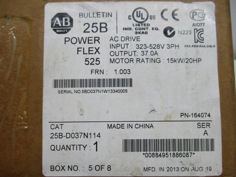 ALLEN BRADLEY 25B-D037N114 SER. A F/W 1.003 NSMP