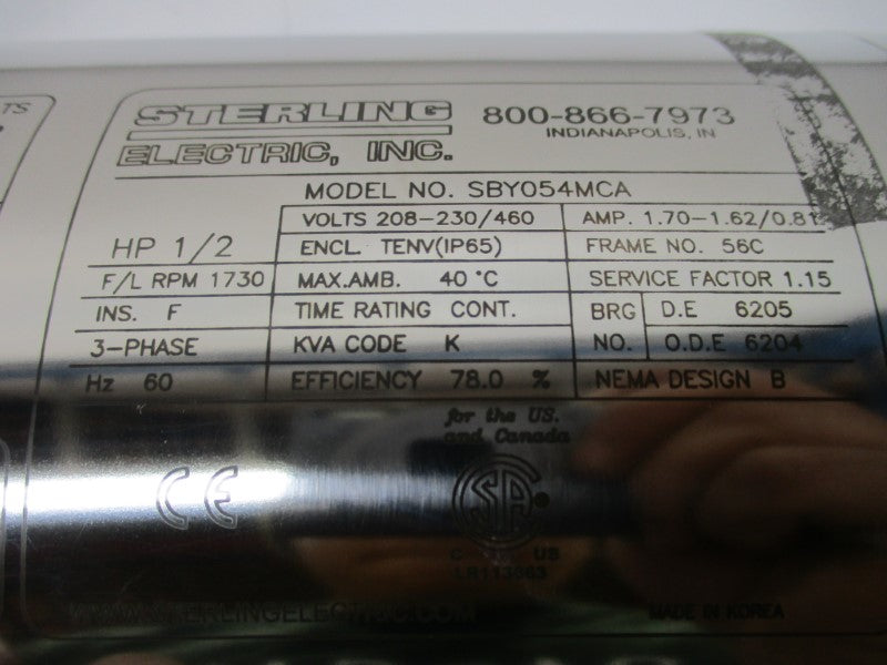 STERLING ELECTRIC SBY054MCA NSNP