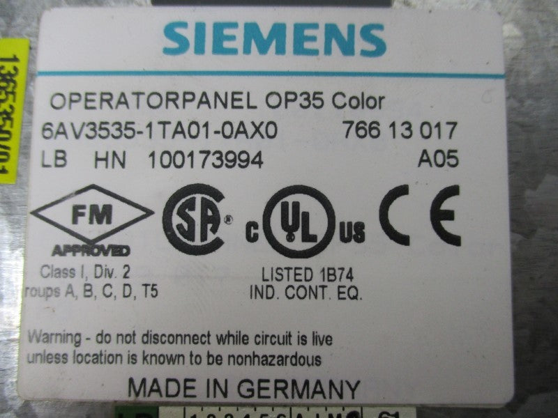 SIEMENS 6AV3535-1TA01-0AX0 UNMP