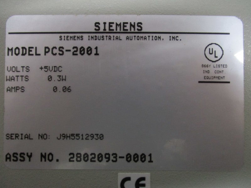 SIEMENS PCS-2001 UNMP