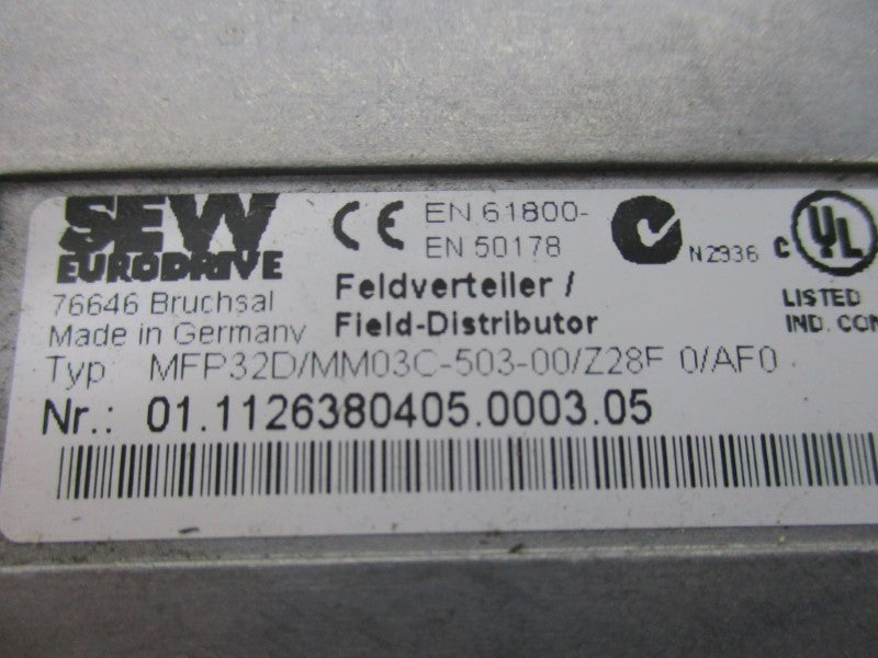 SEW EURODRIVE MFP32D/MM03C-503-00/Z28F0/AF0 UNMP