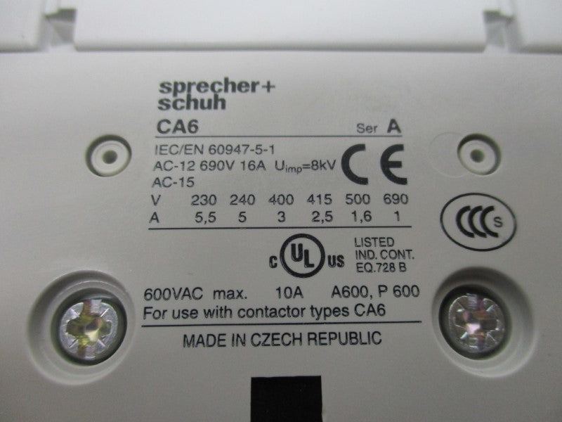 SPRECHER+SCHUH CA6-250-EI-11-120 130V NSMP