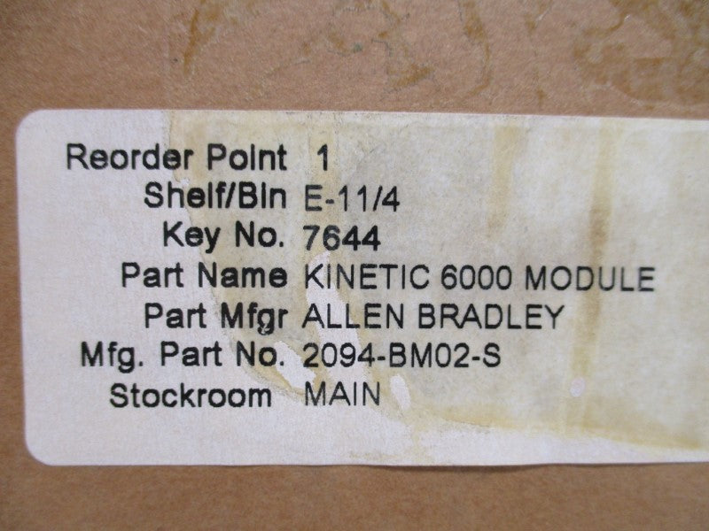 ALLEN BRADLEY 2094-BM02-S SER. A F/W 1.92 NSMP