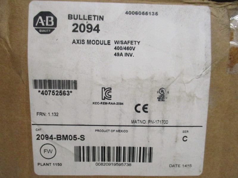 ALLEN BRADLEY 2094-BM05-S SER. C F/W 1.132 NSMP