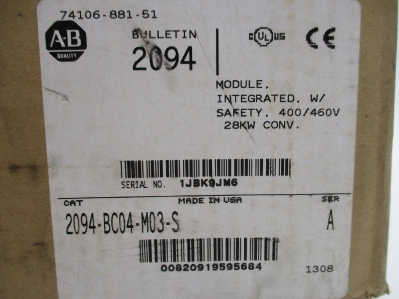 ALLEN BRADLEY 2094-BC04-M03-S SER. A F/W 1.98 NSMP
