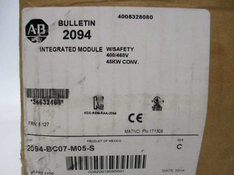 ALLEN BRADLEY 2094-BC07-M05-S SER. C F/W 1.127 NSMP