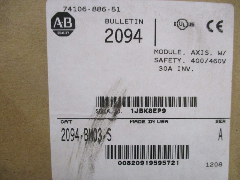 ALLEN BRADLEY 2094-BM03-S SER. A F/W 1.98 NSMP
