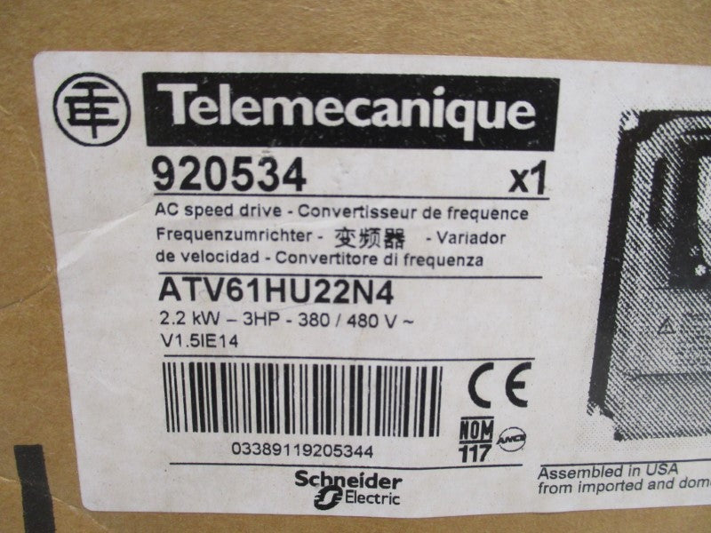 TELEMECANIQUE ATV61HU22N4 NSFS