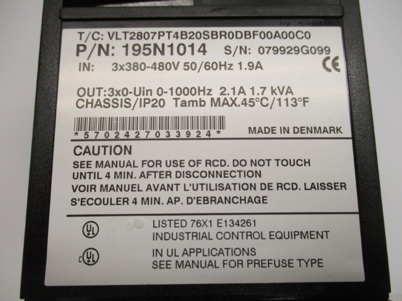 DANFOSS 195N1014 NSMP