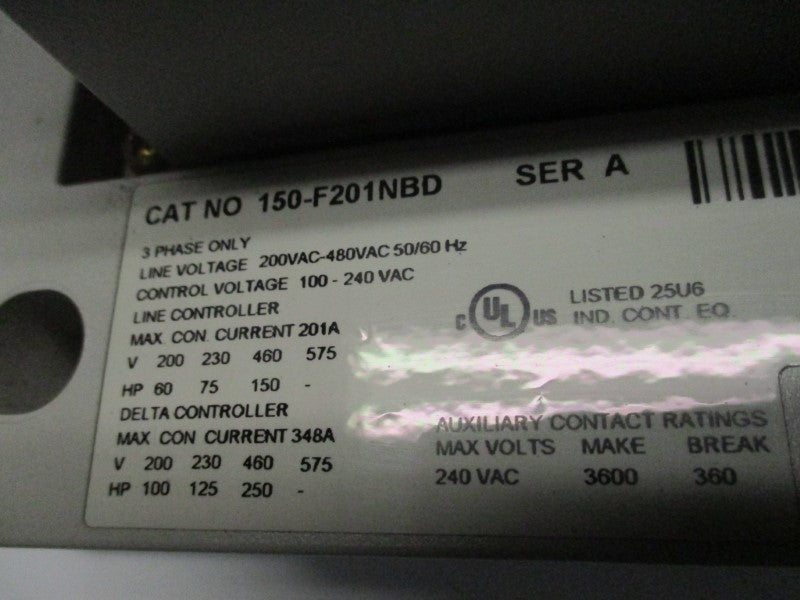 ALLEN BRADLEY 150-F201NBD SER. A F/W 3.005 NSMP