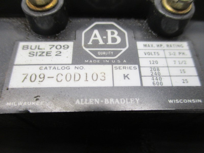 ALLEN BRADLEY 709-C0D103 SER. K UNMP