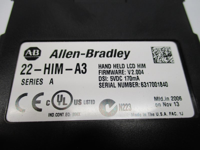 ALLEN BRADLEY 22-HIM-A3 SER. A F/W 2.004 UNMP