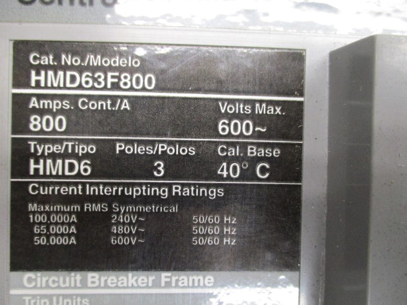 SIEMENS HMD63F800 800A 600V UNMP