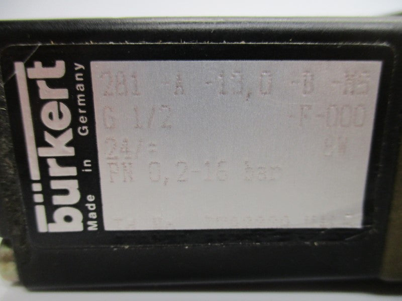 BURKERT 281-A-13.0-B-MS-G-1/2-F-000 NSNP