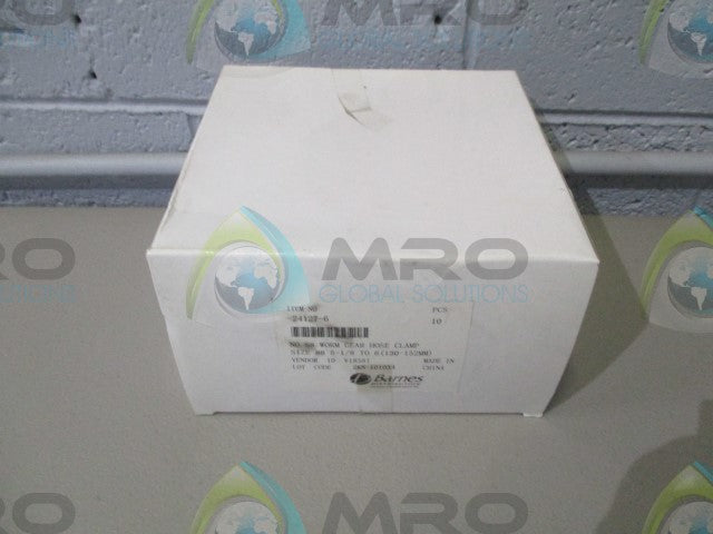 LOT OF 10 BARNES 24127-6 WORM GEAR HOSE CLAMP SIZE 88 130-152MM *NEW IN BOX*
