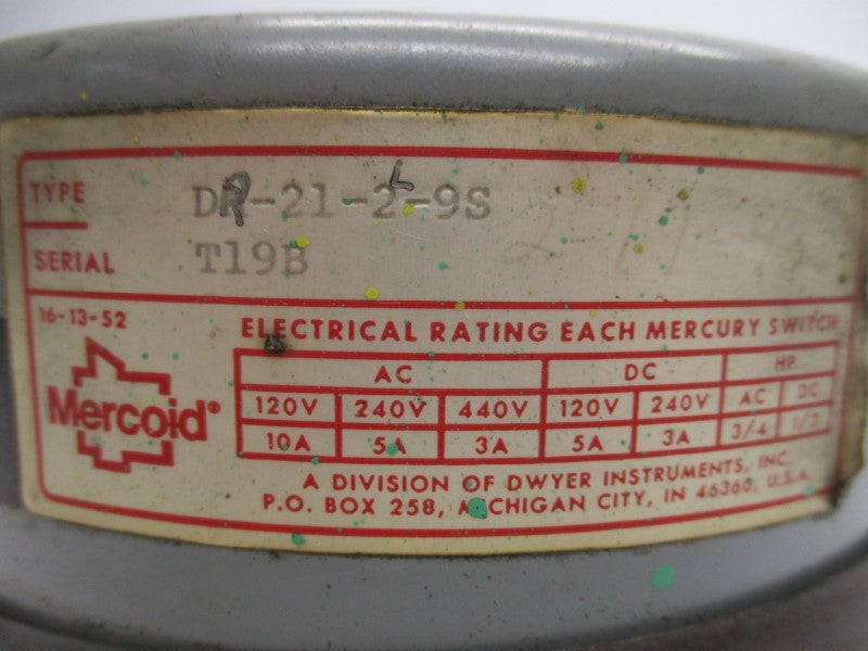 MERCOID DR-21-2L-9S UNMP