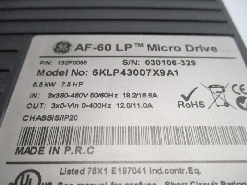GENERAL ELECTRIC 6KLP43007X9A1 (AS PICTURED) UNMP