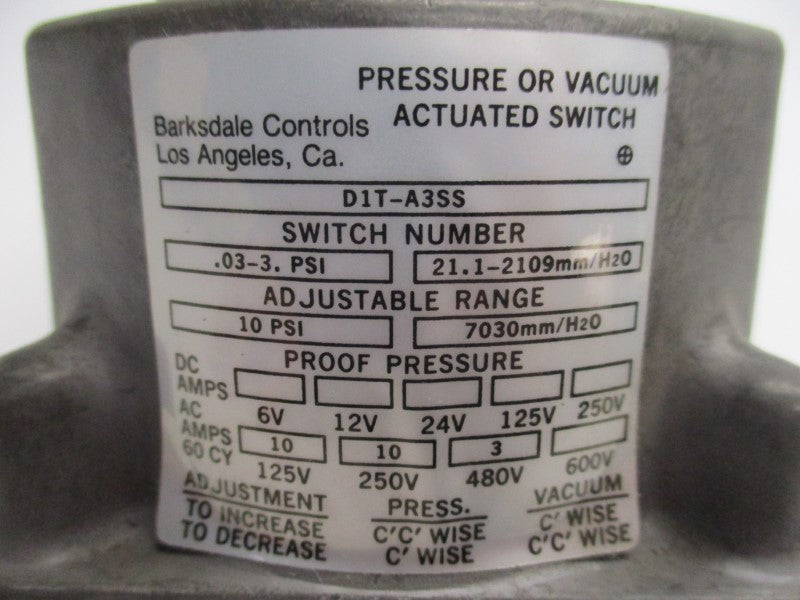 BARKSDALE D1T-A3SS NSMP