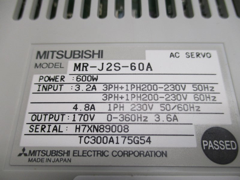 MITSUBISHI MR-J2S-60A UNMP