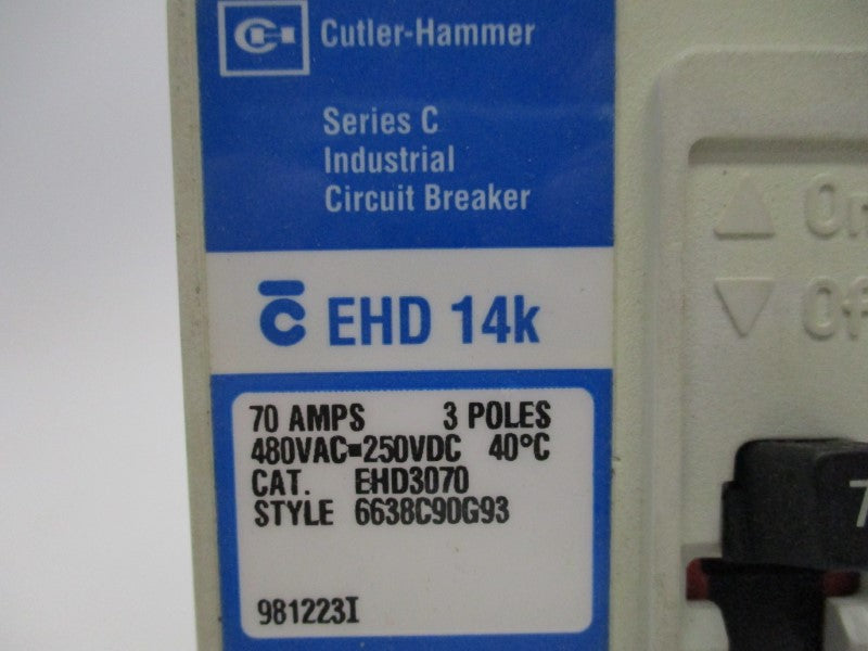 CUTLER HAMMER EHD3070 70A 480V NSNP