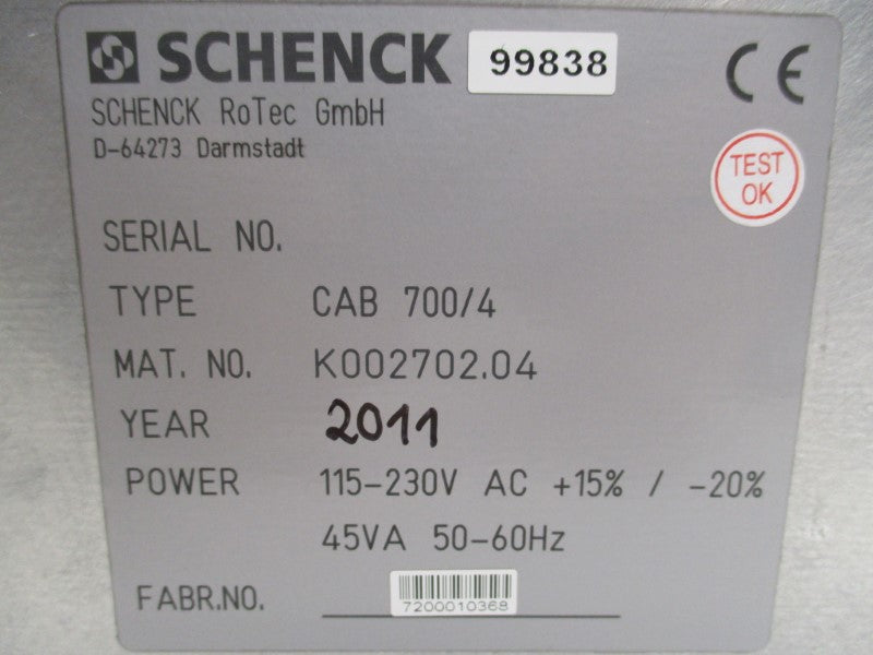 SCHENCK CAB700/4 NSNP