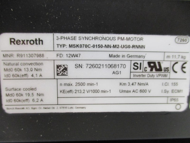 REXROTH MSK070C-0150-NN-M2-UG0-RNNN NSMP