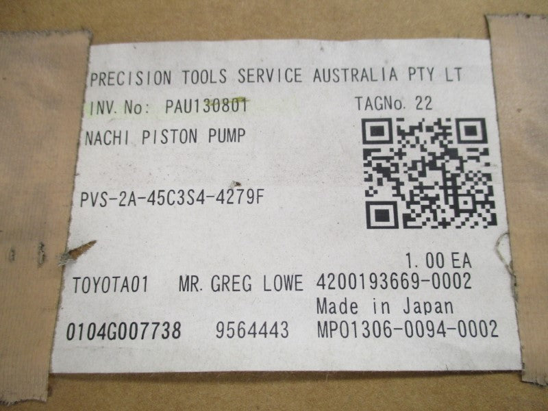 NACHI PVS-2A-45C3S4-4279F NSFS