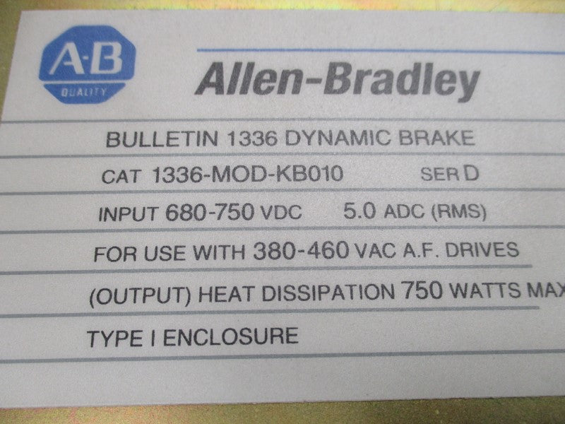 ALLEN BRADLEY 1336-MOD-KB010 SER. D UNMP