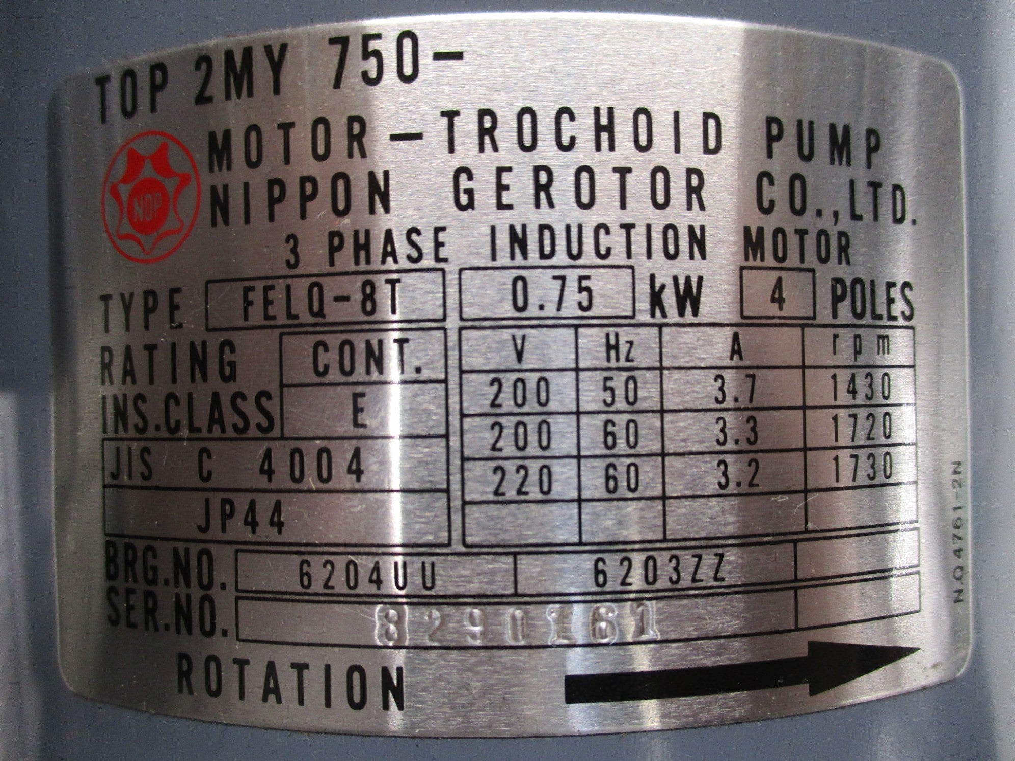 NIPPON TOP2MY750 FELQ-8T NSNP