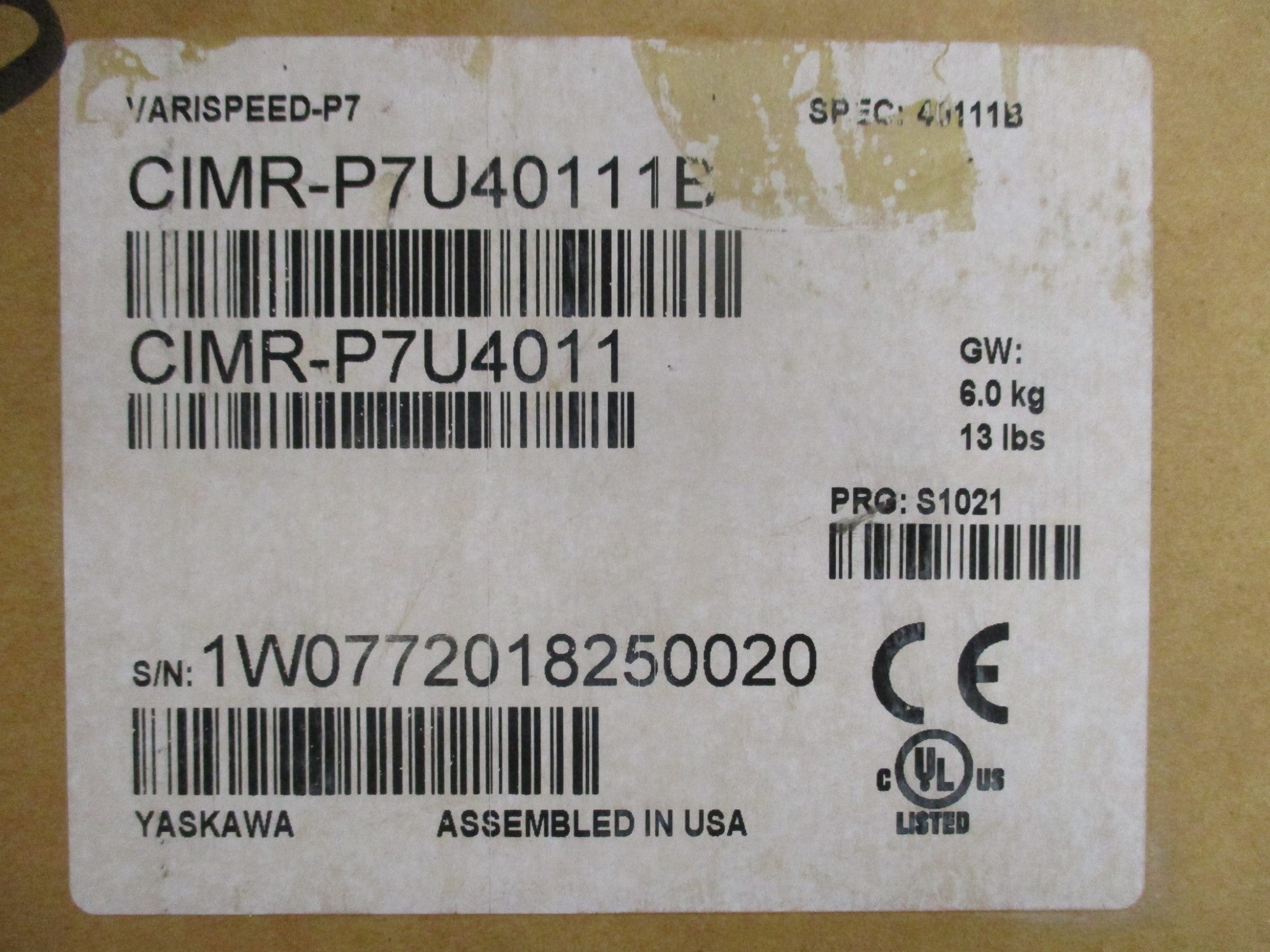 YASKAWA CIMR-P7U4011 NSMP