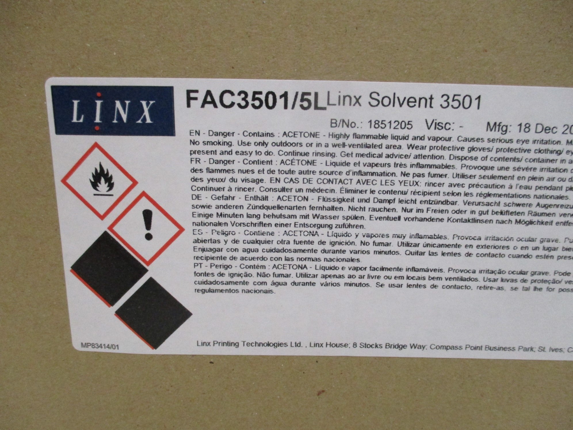 LINX FAC3501/5L (PKG OF 5) NSMP