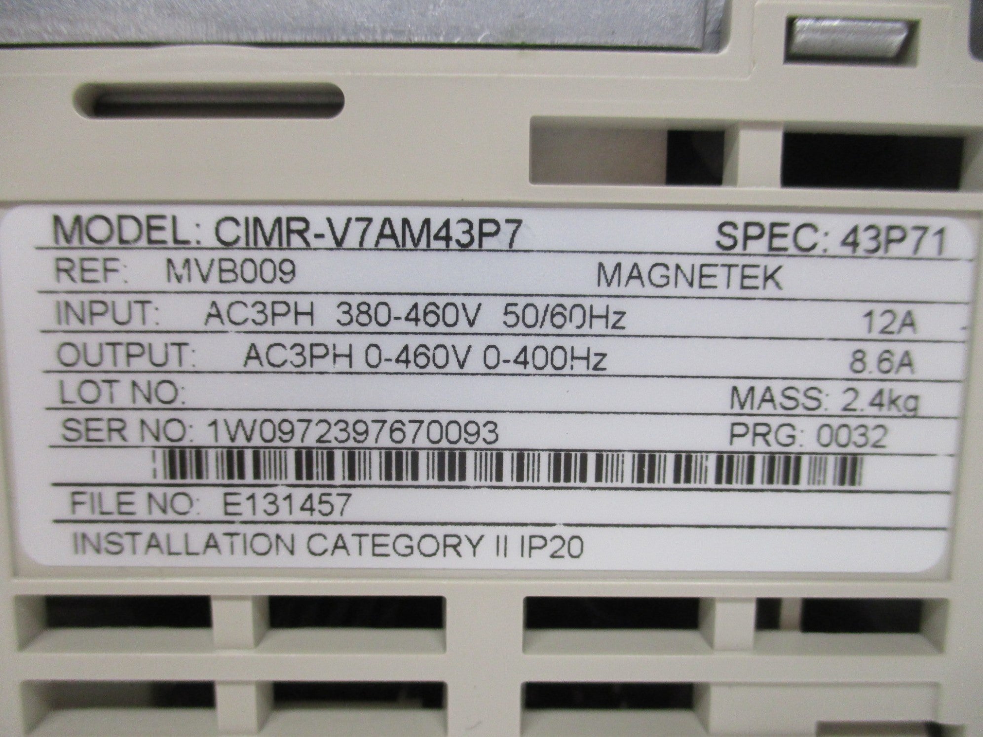 MITSUBISHI CIMR-V7AM43P7 NSMP
