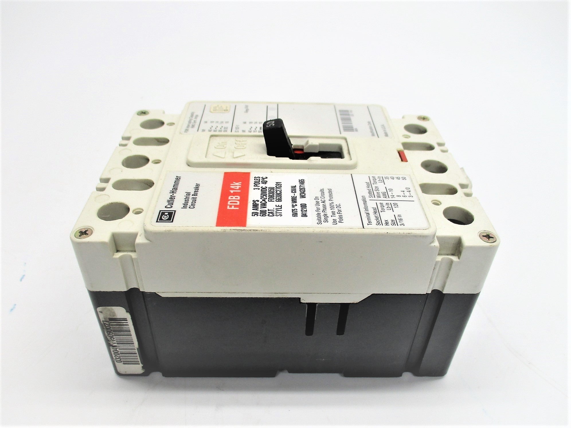 CUTLER HAMMER FDB3050 50A 600V (WHITE) NSNP