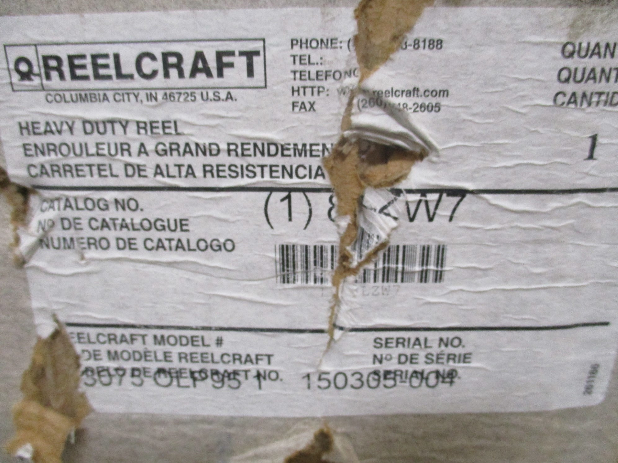 REELCRAFT 8LZW7 NSMP
