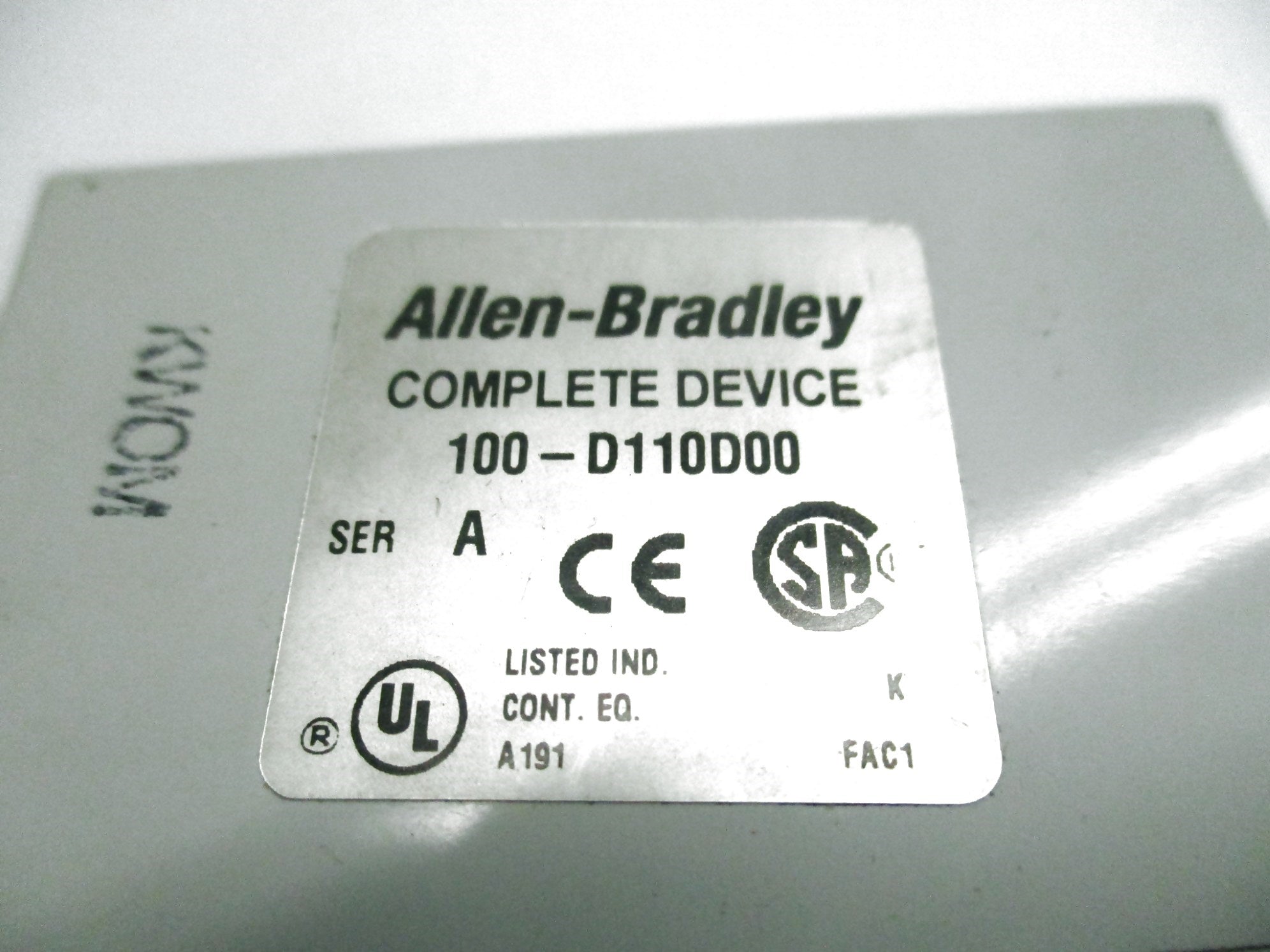 ALLEN BRADLEY 100-D110D00 SER. A 120V UNMP