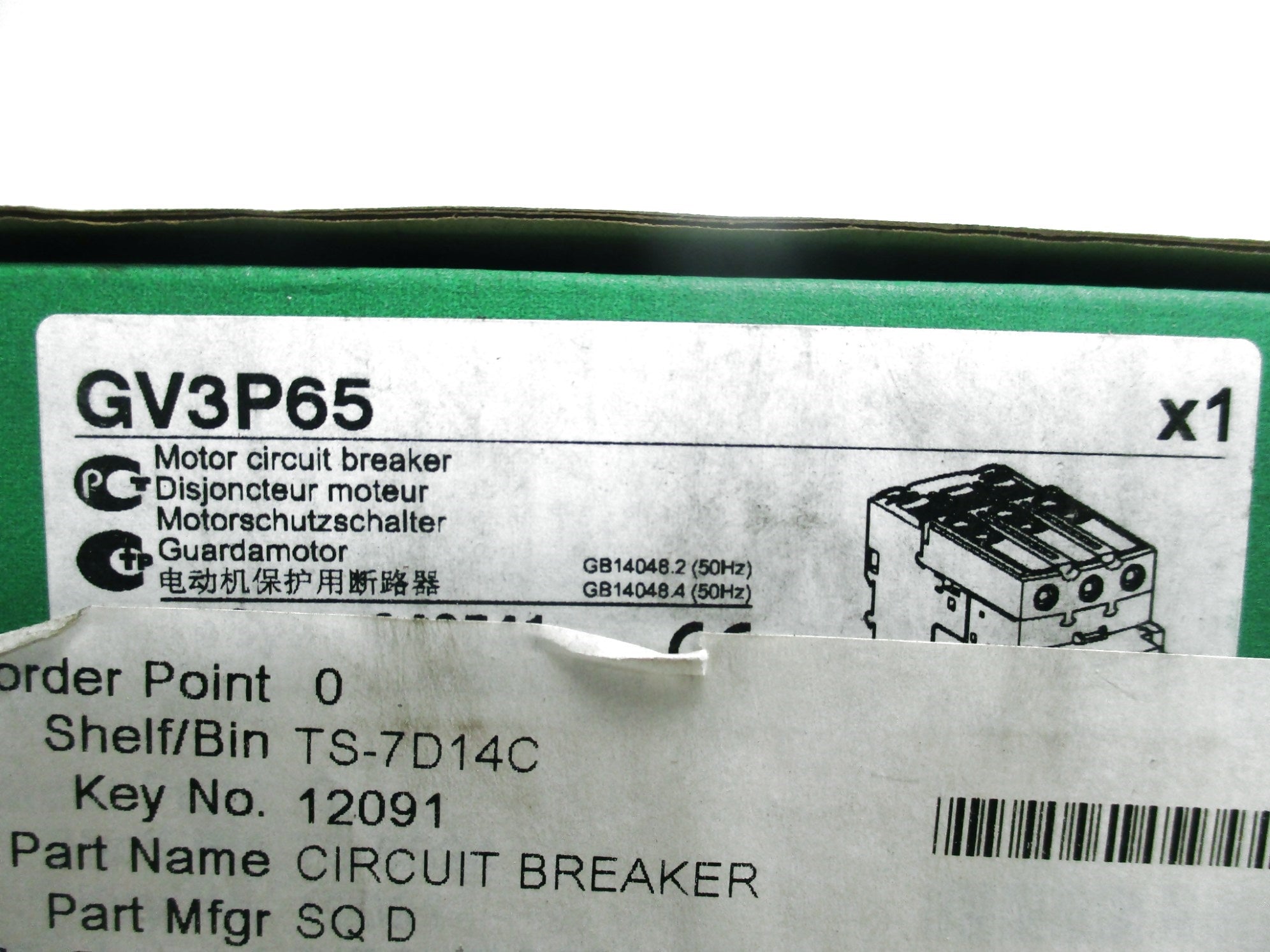 SCHNEIDER ELECTRIC GV3P65 48-65A 600V NSMP